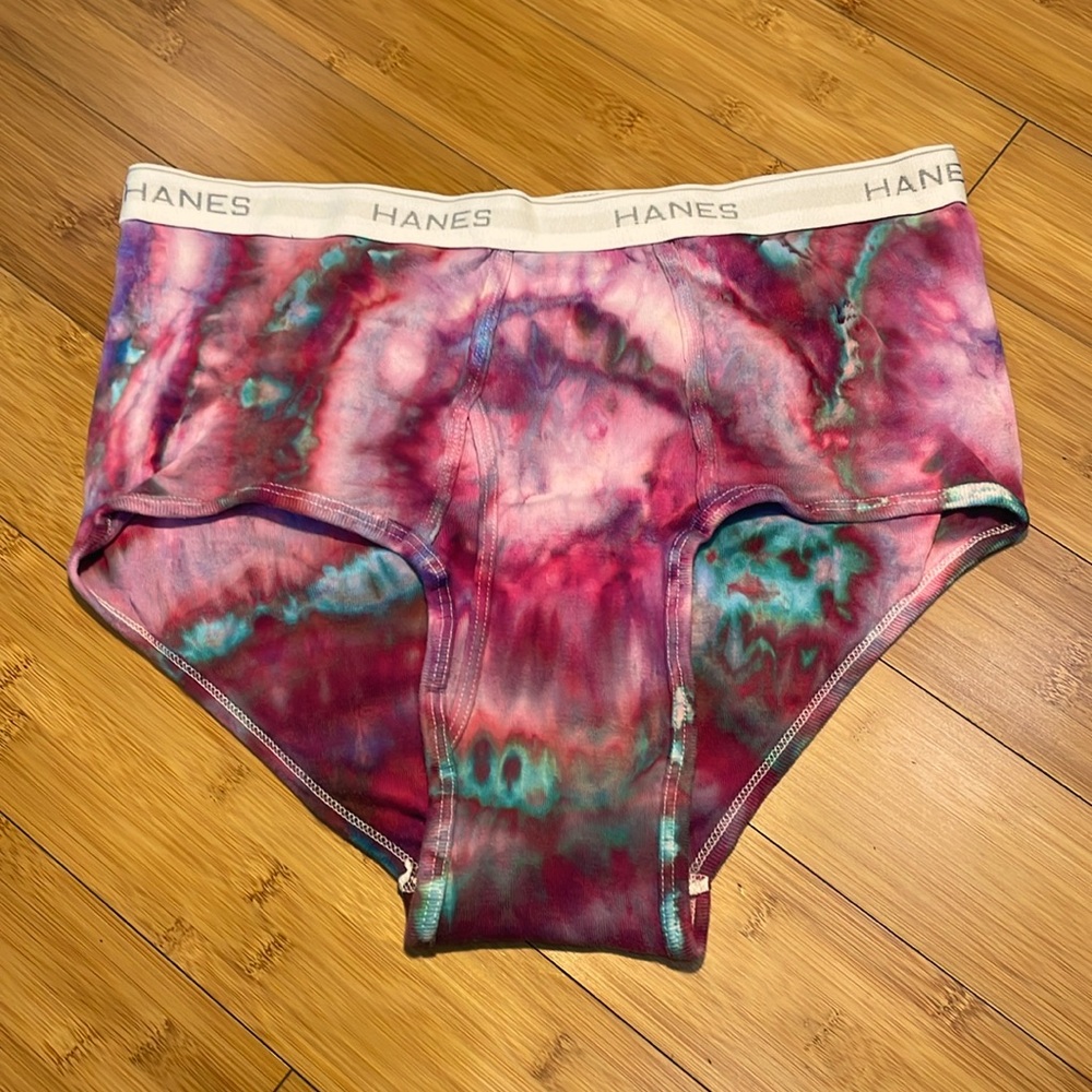 Purple and Green Ice Dye Briefs — One Of A Kind
